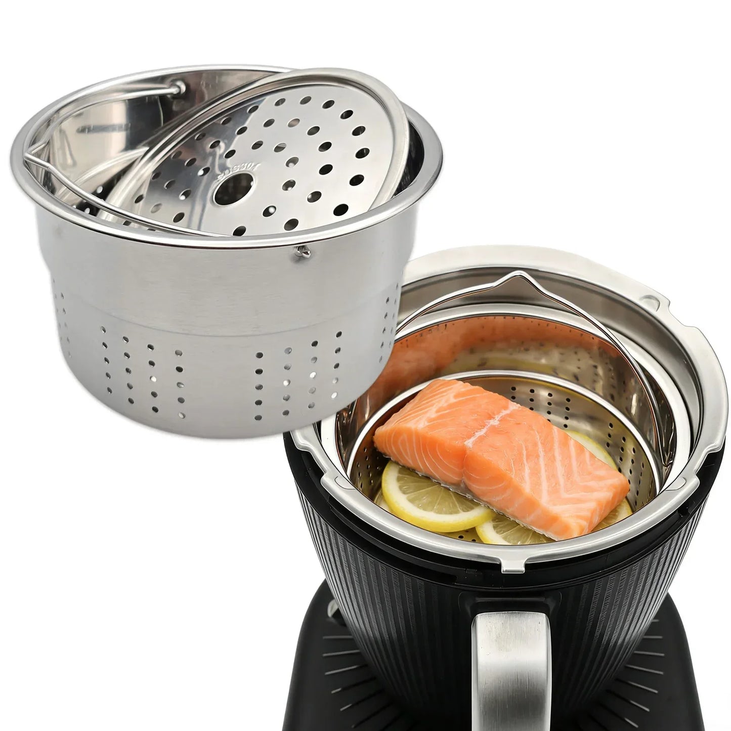 TM7 Stainless Steel Steamer Rack Insert For Pot Thermomix TM7 TM5 TM6 Rice Cooker Steaming Basket Kitchen Accessories