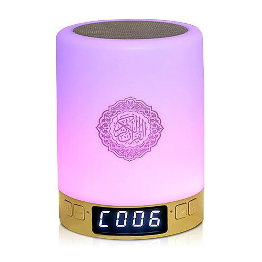 Muslim Arabic Koran Azan Clock Islam Night Light Wireless Bluetooth Speaker Quran Portable Bright Lamp Arab Islamic Holy Ramadan