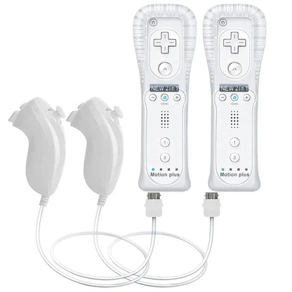 a Whole Set Remote Controller with Nunchuck Controller for  Wii Games Control for Wii Console Wireless Gamepad with Motion Plus
