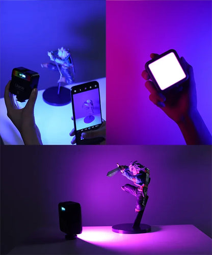 Ulanzi VL49 RGB Video Lights Mini LED Camera Light 2000mAh Rechargable LED Panel Lamp Photo Video Lighting for Youtube Tik tok