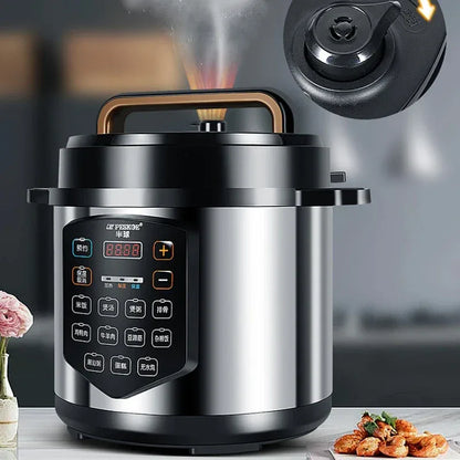 ‌13L Commercial Heavy Duty Pressure Cooker,Restaurant Grade Electric Steamer,Breakfast Buffet Auto Keep Warm Function
