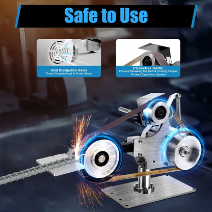 Multi-function Desktop Belt Machine,with Brushless Motor 762x25MM Belt Sander  Sharpener Polishing Grinding Machine