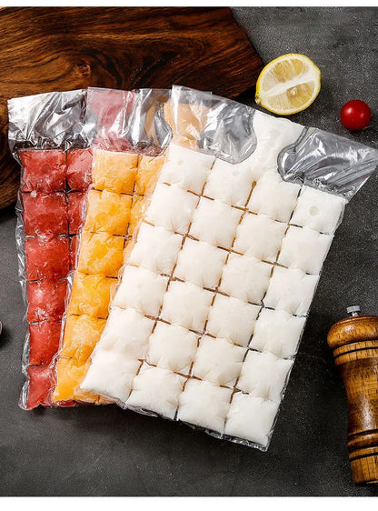 10/pack ice bag Disposable plastic homemade ice freezer bags Home use creative self-styled ice cubes bags ice-making mold