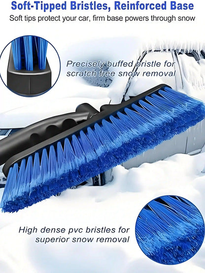 Ice Scraper and Brush for Car, Snow Brush and Ice Scraper with Foam Grip, Detachable Snow Scraper for SUV Truck Jeep Vehicle
