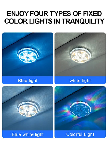Car reading lights, LED interior sound controlled ambient lights, car trunk lighting, wireless wiring free decorative lights