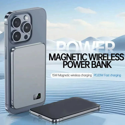 Lenovo Magnetic Magsafe Power Bank 500000mAh PD22.5W Wireless Quick Charging Portable External Battery for iPhone