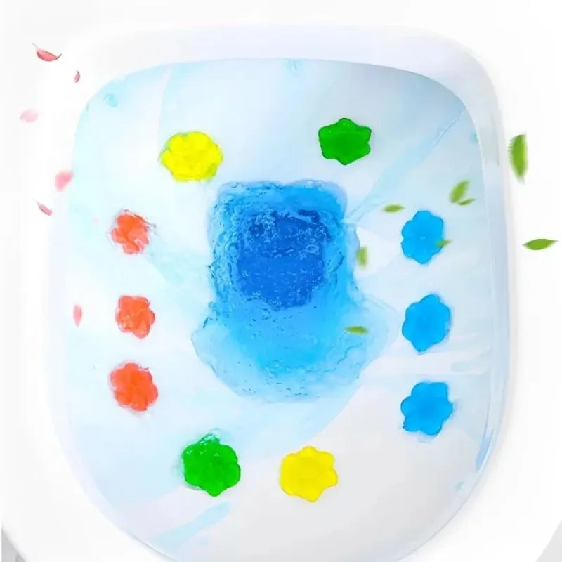 1-10Pcs Flower Gel Stamp Toilet Cleaner Air Freshener Bathroom Toilet Cleaning Gel Needle Design Fragrance Deodorant Supplies