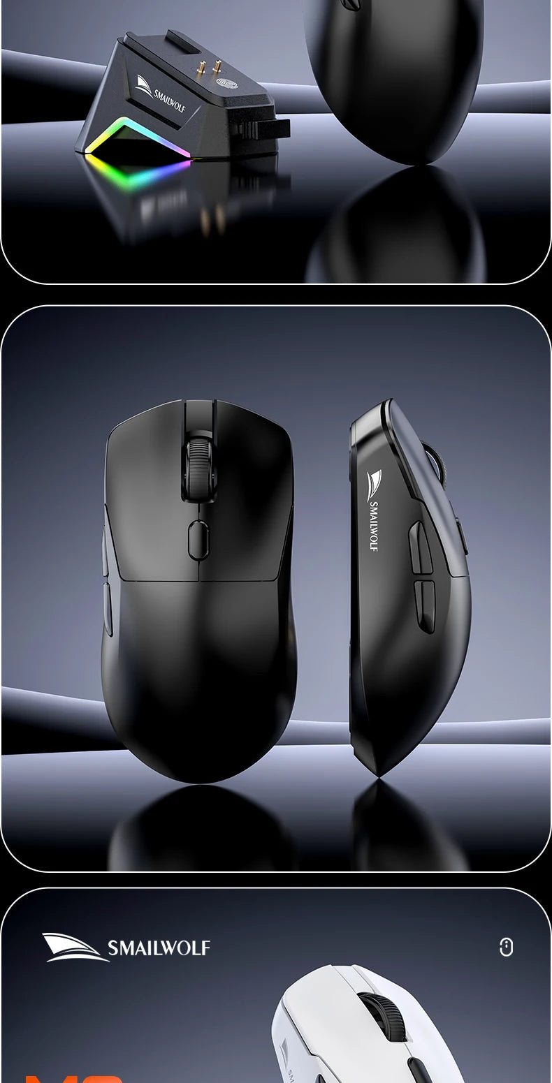 SMAILWOLF M3 PRO Wireless Bluetooth three-mode mouse E-sports gaming laptop desktop PAW3311 wired home Lightweight FPS