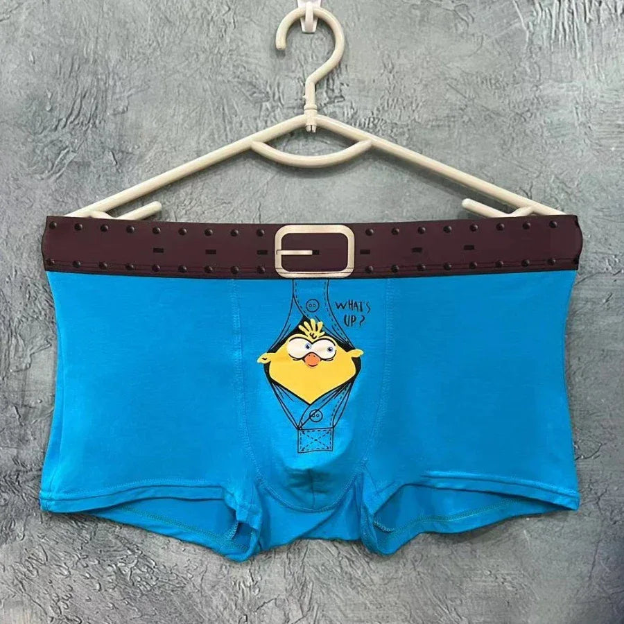 New Fashion Designer Underwear Man Novelty Underpants Men Boxers Cartoon Funny Print Male Boxer Briefs Modal Men's Panties Men