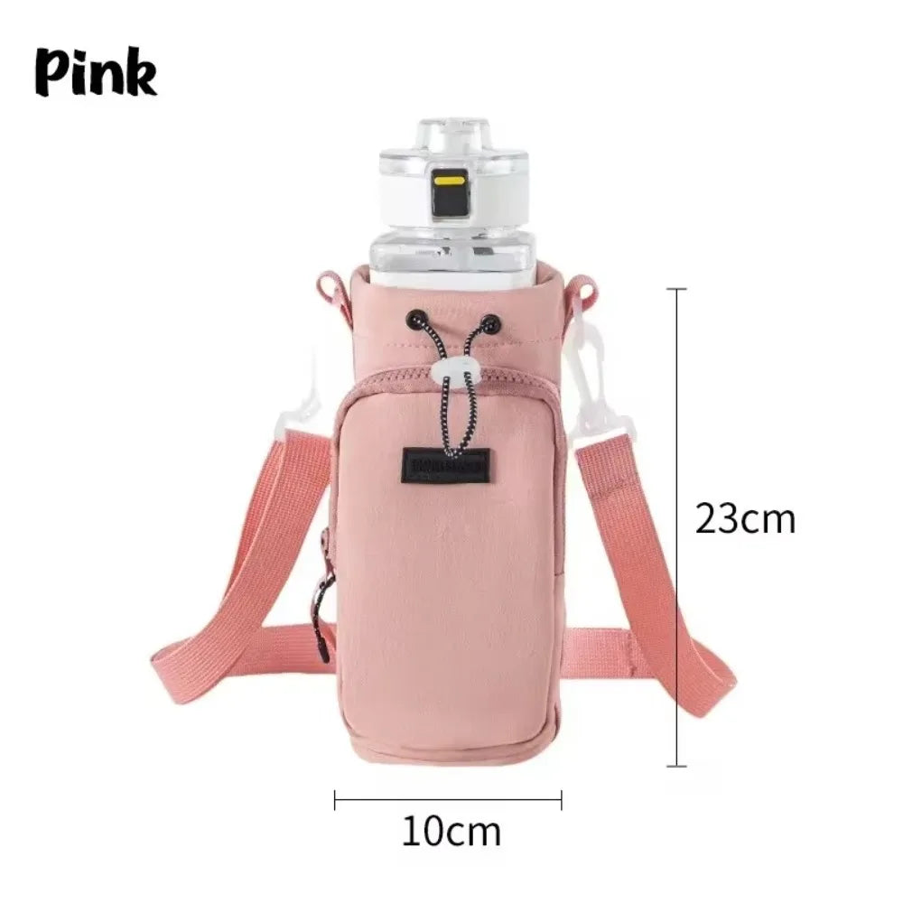 Portable Water Bottle Bag with Adjustable Shoulder Strap Thermal Vacuum Mug Cup Sleeve Cup Insulated Protective Cover