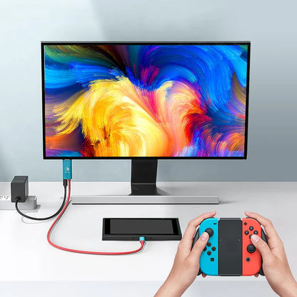 2M USB C to HDMI 4K Cable 100W PD Charging Portable Converter Type C to HDTV for TV Docking Steam Deck Laptop Phone Tablet