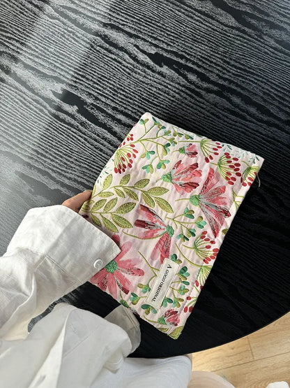 Ins Floral Cosmetic Bag Women Clutch Bag Makeup Bags Portable Skincare Storage Bags Toilet Bag Makeup Pouch Travel Organizer