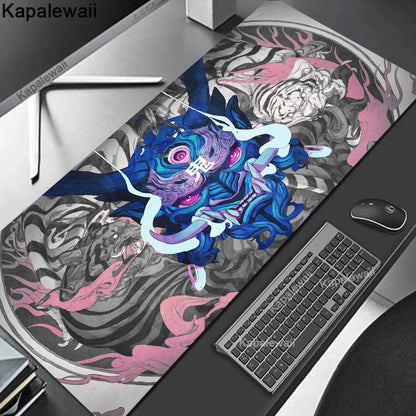 Oni Mouse Pad Gaming Mousemat Large Desk Mat Pc Gamer Accessoires Mousepad Speed Keyboard Pads XXL 900x400 Keyboard Mousepad