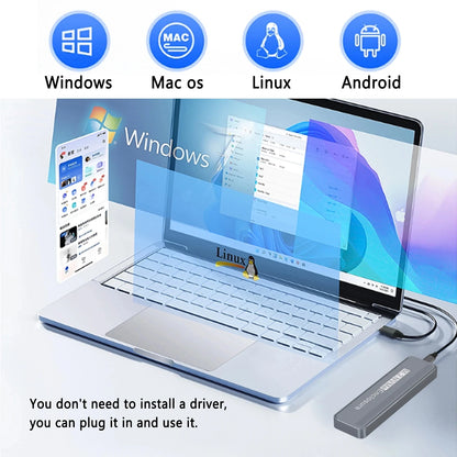 20Gbps NVMe M.2 SSD Enclosure NVMe NGFF PCIe M.2 SSD Case Portable USB C 3.2Gen2 External Adapter for Macbook PC Hard Disk Box
