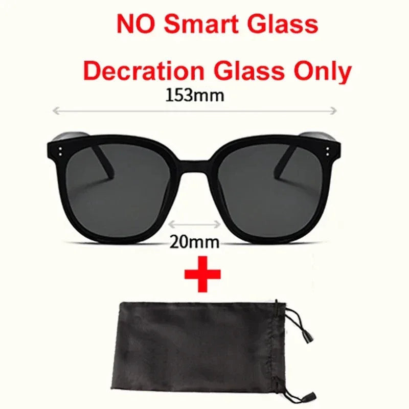 Smart Glasses AI Translation，Photography, Videography，Audio Recording WiFi Transmission Functio Color-Changing Smart Sunglasses