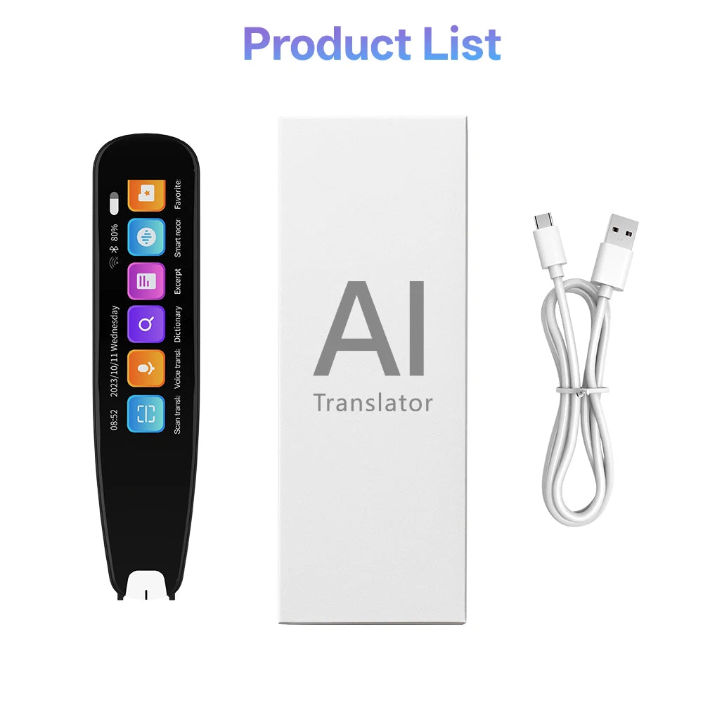 S6 AI Electronic Dictionary Pen S8-PRO 60-Language Online Scanner Dictionary Recorder 134 Online Voice Translation for Learn