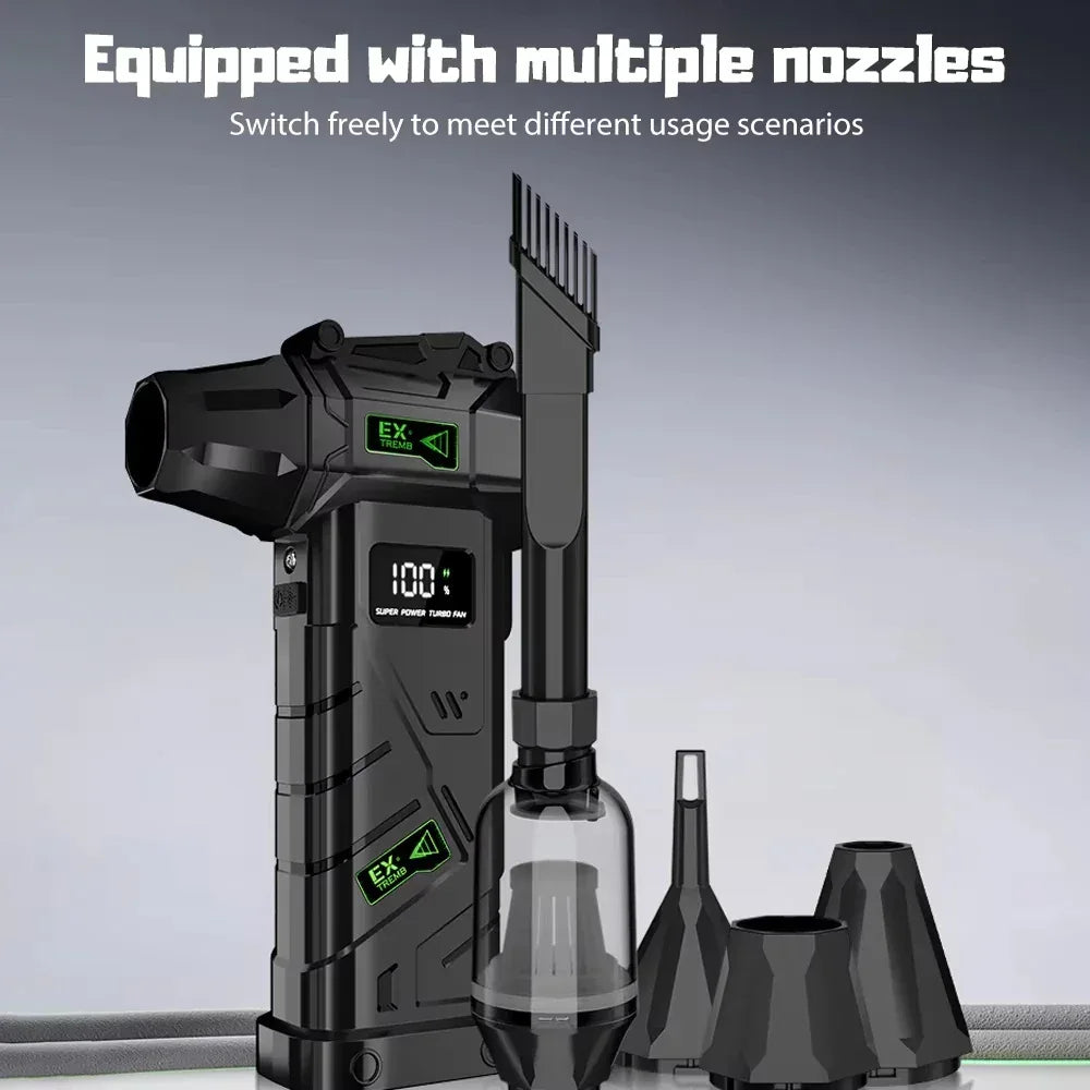 New Powerful Violent Fan 990000RPM Turbo Air Blower 380G Thrust High Speed Brushless Turbo Jet Blower With LED Lighting