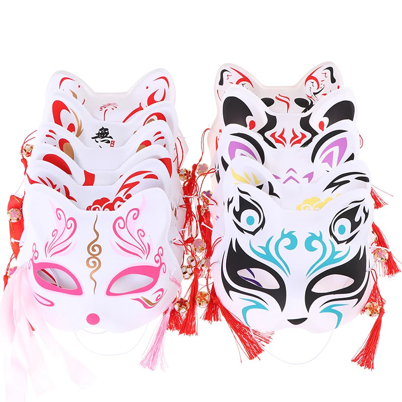1Pc Anime Fox Masks PVC Half Face Cat Mask Masquerade Festival Party Cosplay Props