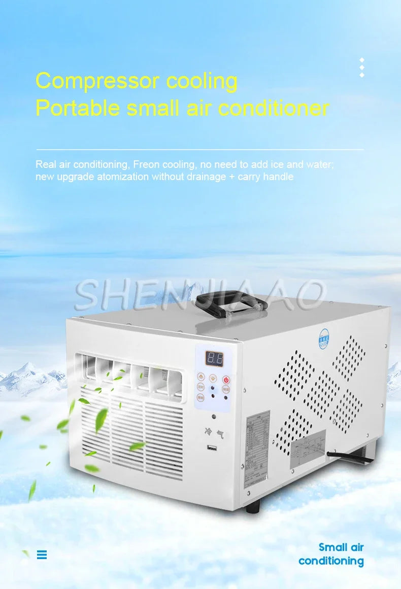 Home Portable Mobile Air Conditioning Dehumidification Desktop Mini Cooling Only Machine Free Installation with Remote Control