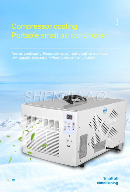 Home Portable Mobile Air Conditioning Dehumidification Desktop Mini Cooling Only Machine Free Installation with Remote Control