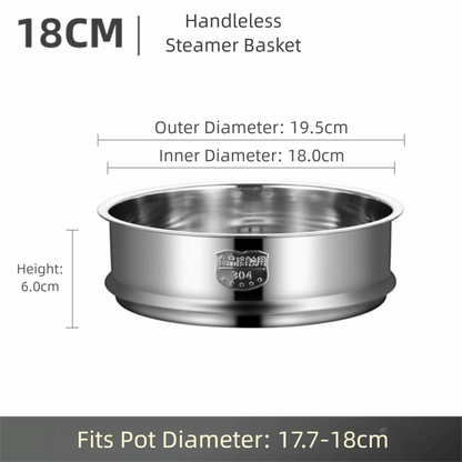 304 Stainless Steel Steamer Basket 16-32cm Thickened Pot Steaming Grid Safe Material Thicken Strainer Food Steam Rack