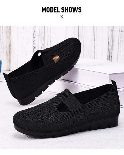 Women's Summer Shoes Breathable Flat with A Casual Women's Sneakers Comfortable Soft Sole Large Size 36-43 Cheap Shoes Clearance