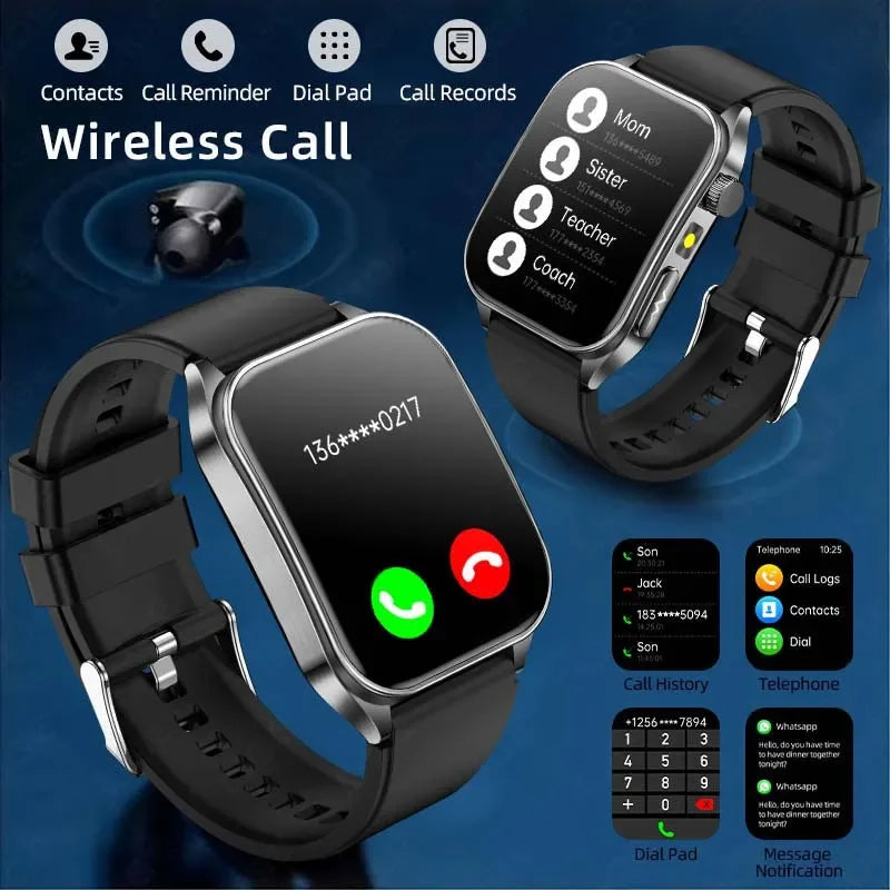 LIGE New Accurate ECG+PPG Smart Watch Laser Therapy Blood Lipid Uric Acid BP Heart Health Analysis BT Call Smartwatch Men Women