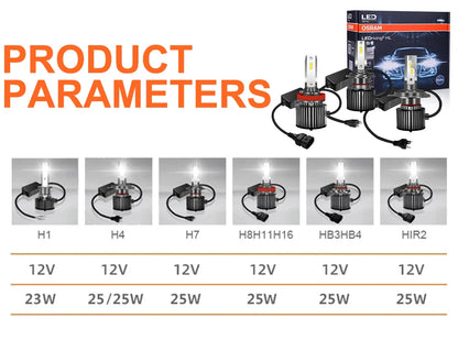 OSRAM Mini Canbus H4 H7 H1 LED Car Headlight 50W 6000K Car Lamps 9005 HB3 9006 HB4 H8 H9 H11 Fog Lights Auto Bulbs Classic 3.0