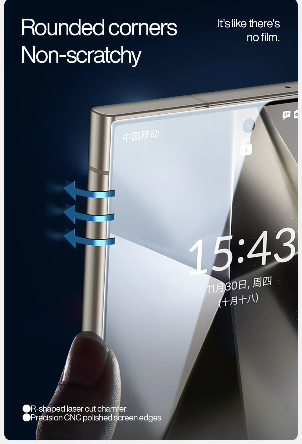 SmartDevil Tempered Glass for Samsung S24 Ultra S24 Screen Protector Full Screen Cover Privacy Anti-fingerprint