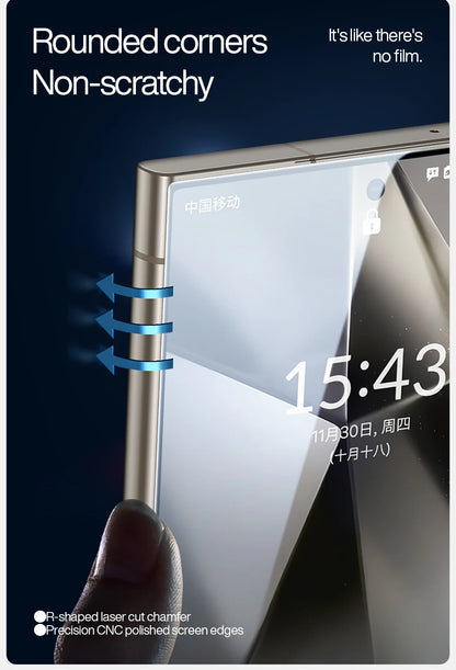 SmartDevil Tempered Glass for Samsung S24 Ultra S24 Screen Protector Full Screen Cover Privacy Anti-fingerprint