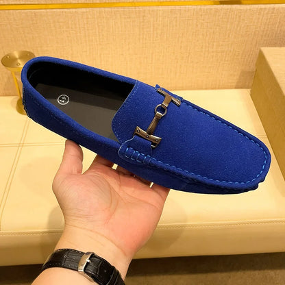 MAEDEF Suede Men Casual Shoes Lazy Shoes Male Breathable Slip-on Mens Driving Flat Shoes Comfortable Boat Shoe Loafers Moccasins