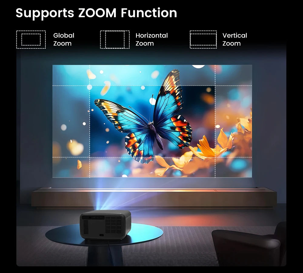 Touyinger Q13W 3800ANSI Full HD 4K Decoder Android 15 Support MEMC Smart TV Home Theater Fully Sealed Optical Projector