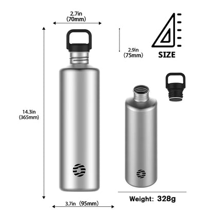 Fjbottle 2L Portable Water Bottle Stainless Steel Cycling Sports Water Bottle Leakproof BPA Free Large Capacity with Bottle Bag