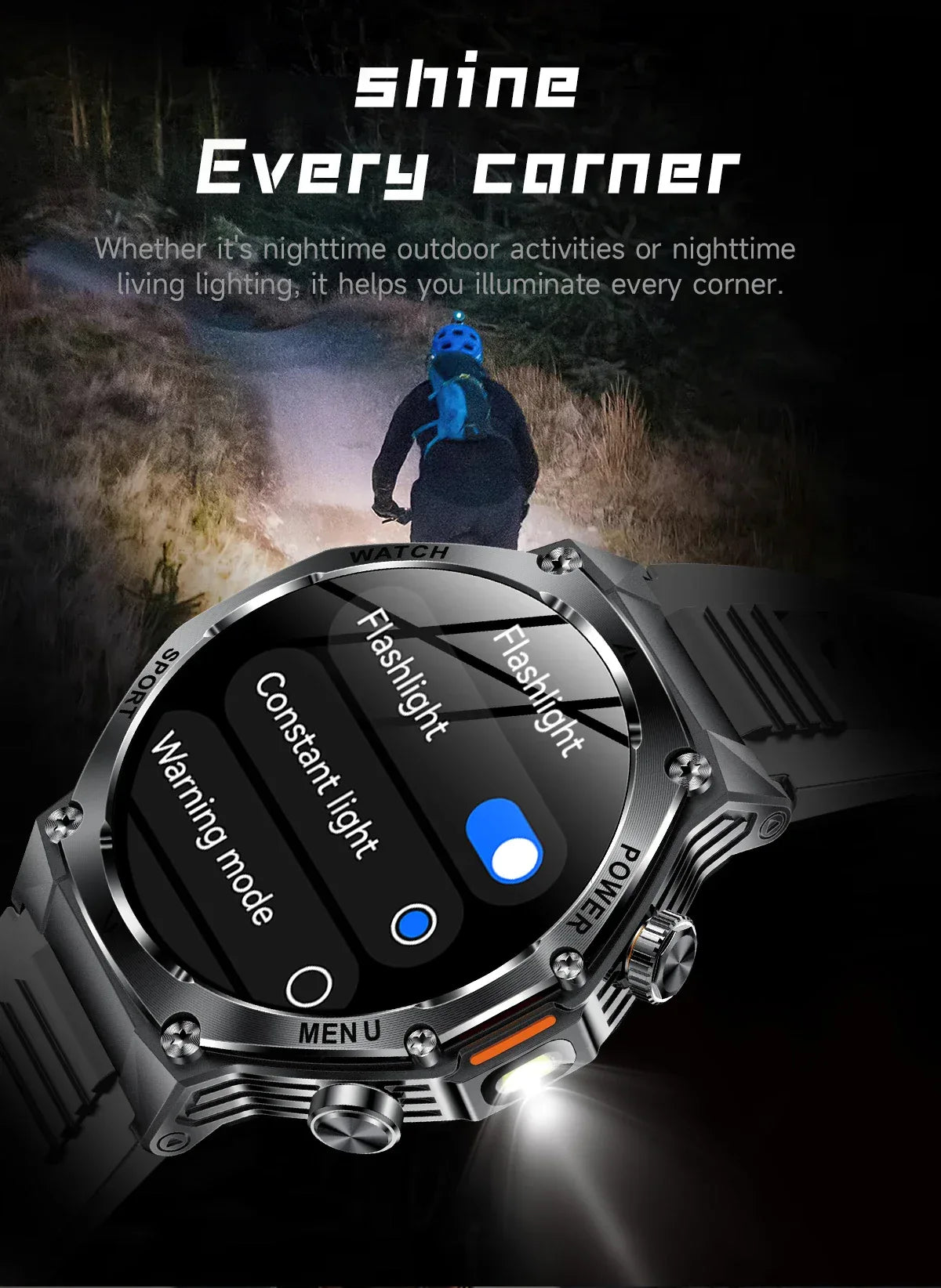 2026 800mAh Super Capacity Battery Adult Men Smart Watch 1.8-inch Large Screen Bluetooth Call IP68 Waterproof SmartWatch Sports