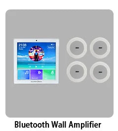 Bluetooth Wall Amplifier Smart Home Audio Mini Touch Screen 4*20W Stereo Sound Music PA System Loudspeaker Ceiling Speaker  suit