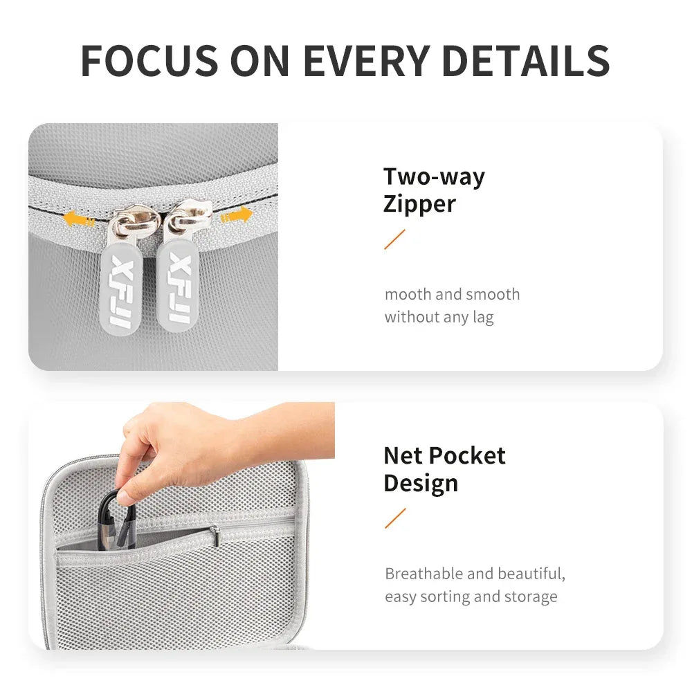 XFJI Storage Bag Protective Carrying Case PU Leather Handbag for DJI Mini 4K/Mini 2SE/Mini 2 Drone Controller Accessories