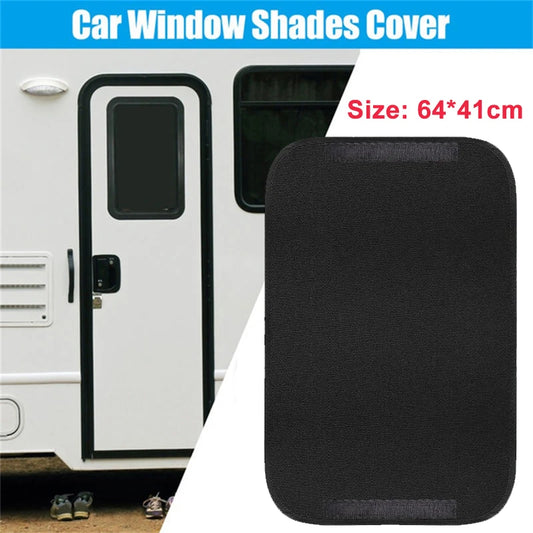 1pc Black RV Door and Window Shade Cover 64x41cm RV Blackout Curtain by PDG ibma