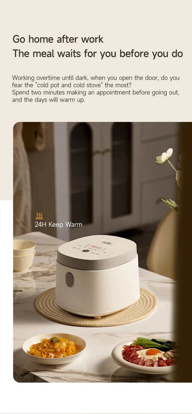 2.5L Electric Rice Cooker Titanium Liner for 2-3 People Mini MultiCooker Smart Steamed Rice Kitchen Machine 220V