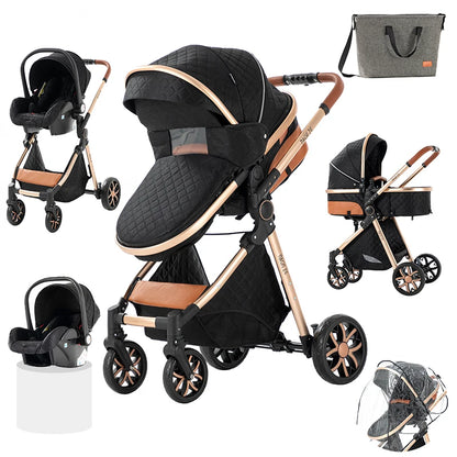 Baby Stroller 3 in 1 stroller lightweight strollers  Baby Carriage mutifunction strollers Baby newborn stroller mother kids