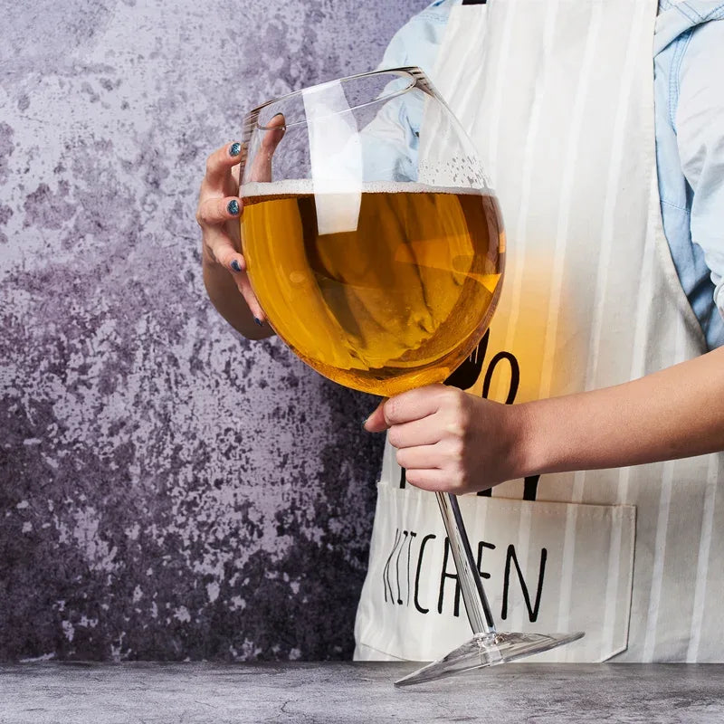 Extra Large 3000ML 106 Oz Giant Wine Glass And Beer Mug Combo for Whiskey Parties Birthdays Weddings - Liquor Glass