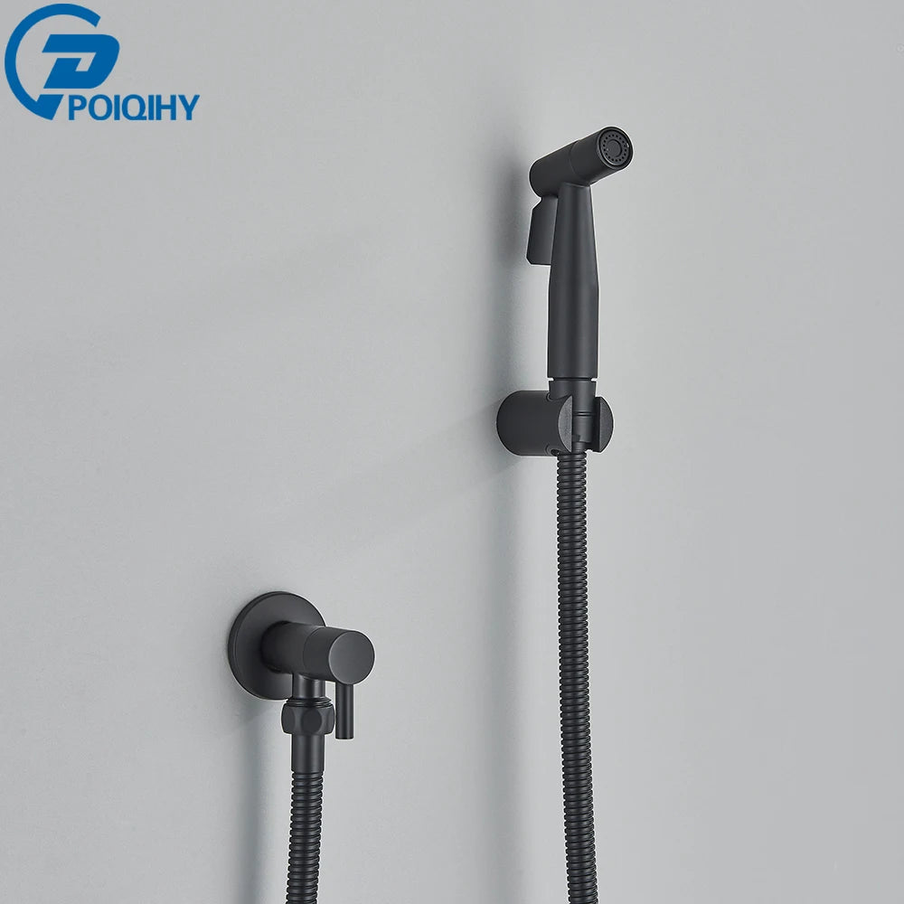 Brushed Gold Handheld Toilet Bidet Sprayer Stainless Steel Bidet Shower Hygienic Shower Wall Toilet Bidet Sprayer Cold Water