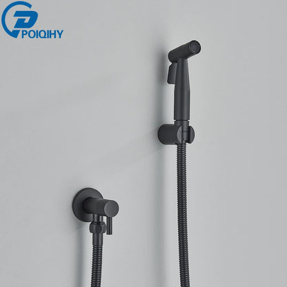 Brushed Gold Handheld Toilet Bidet Sprayer Stainless Steel Bidet Shower Hygienic Shower Wall Toilet Bidet Sprayer Cold Water