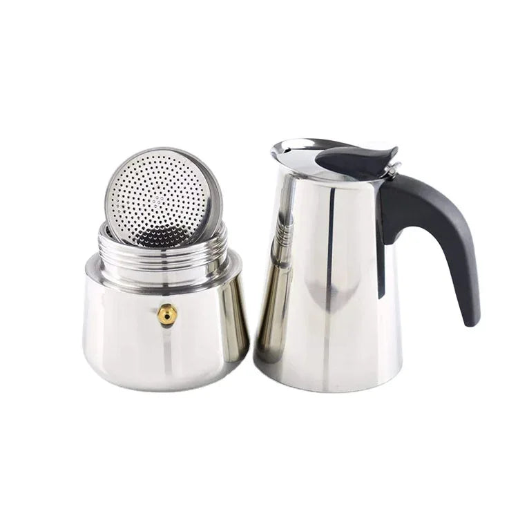 Stainless Steel Moka Pot Espresso Percolator Coffee Pots Electric Italian Turkish Portable Camping Moka Pots