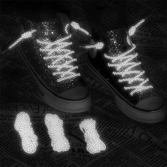 1 Pair Reflective Shoelaces Top Quality Round Rope Sports Shoe Laces Boots and Sneaker Shoelace Multi-color Length 120cm by PDG ibma