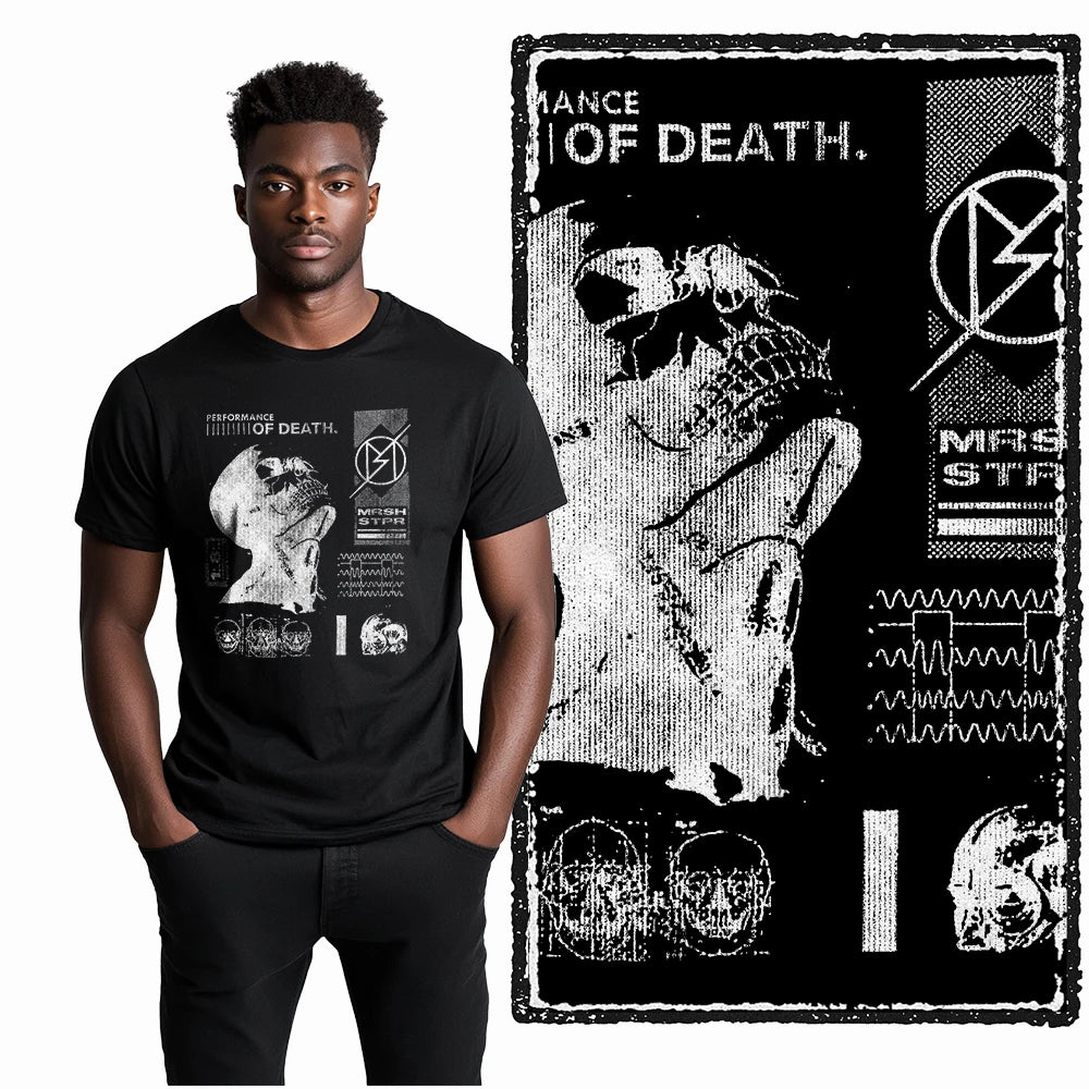 Coolmind U4 Streetwear Cool Print Exclusive Graphic T shirt fo men 100% Cotton Big Size vintage BLACK men's novelty tee shirt