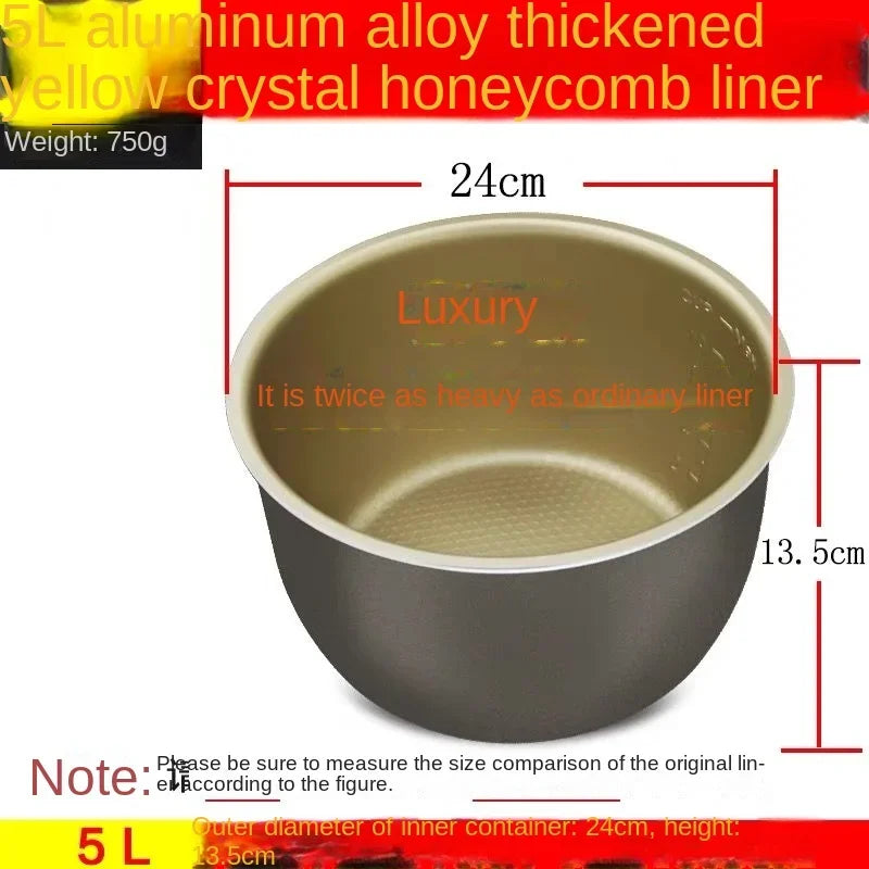 Electric pressure cooker liner multicooker bowl 4L 5L 6L liter non-stick pan double spray thickening