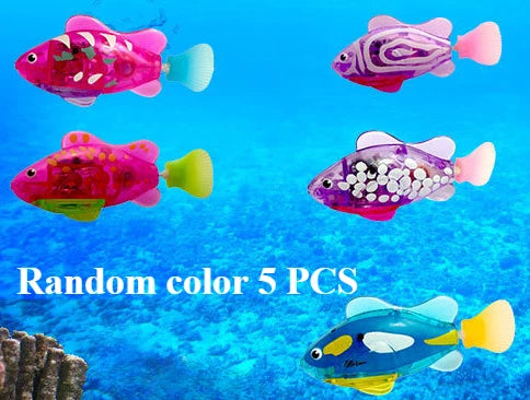 Electronic Pet Sensing Light Shower Interactive Swimming Water Fish Children's Toy Holiday Gift