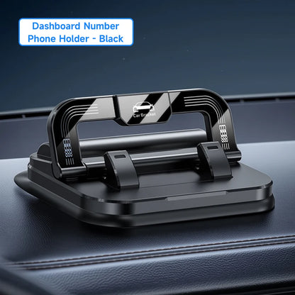 Universal Dashboard Car Phone Holder Upgraded Silicone Phone Mount for Car Dash Anti-Slip Pad Mat Phone Holder with Number Plate