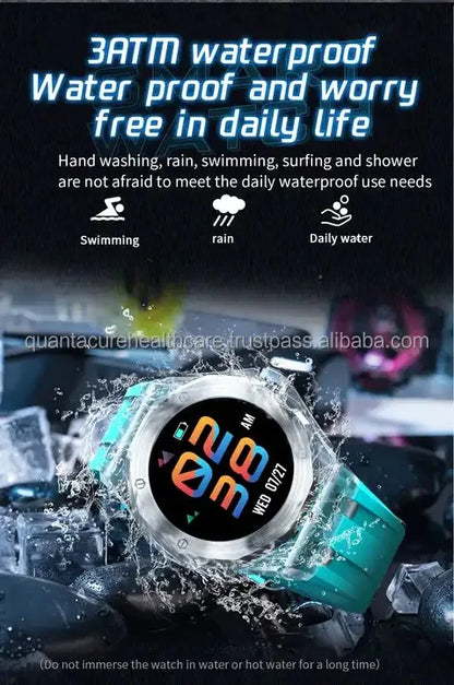 Best Quality 3ATM Waterproof Smart Watch Sleep Tracker QC F17 TK19 TFT Crystal Transparent Silica Gel Material Call Reminder