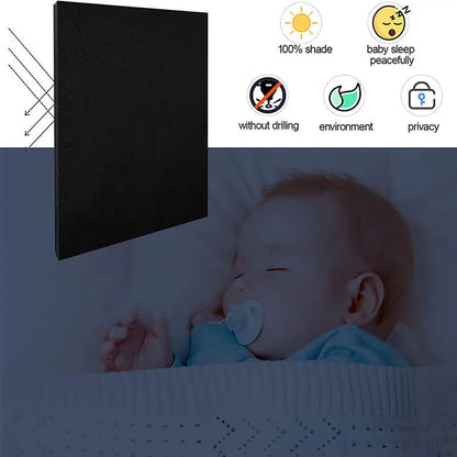 Blackout Curtain Self-adhesive Cooling Window Shades With Silver Coate For Living Room Bedroom Home Window Film Cloth